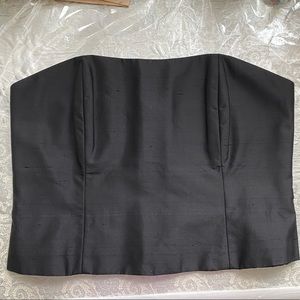 Vintage Tutu French Basic Black Strapless Corset Top